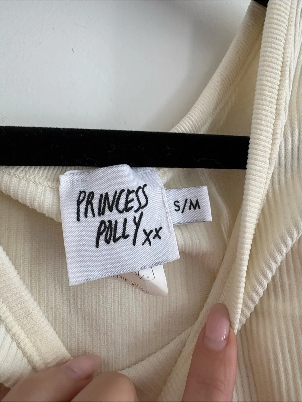 Princess Polly Ivory Ribbed Tank - Picture 3 of 3